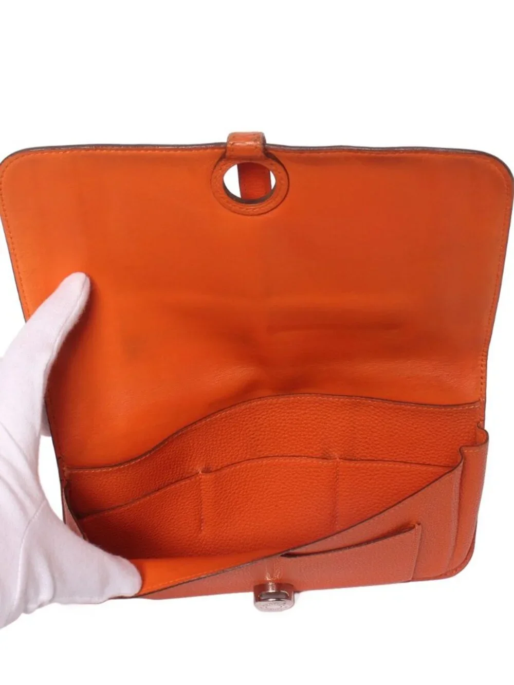 Hermes Bifold Wallet Silver Dogon GM